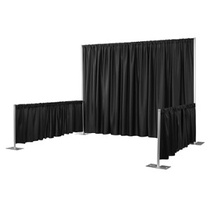 10' tall Pipe And Drape Trade Show booth
